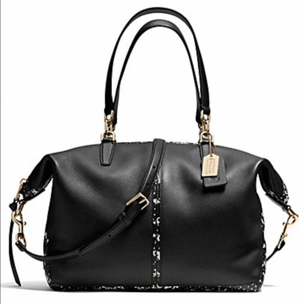 Coach Bleecker Cooper Satchel in TwoTone Python
